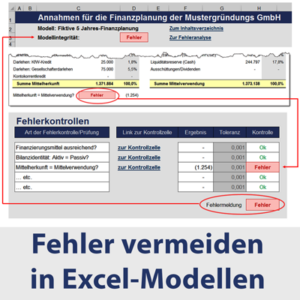 Fehler vermeiden in Excel-Modellen