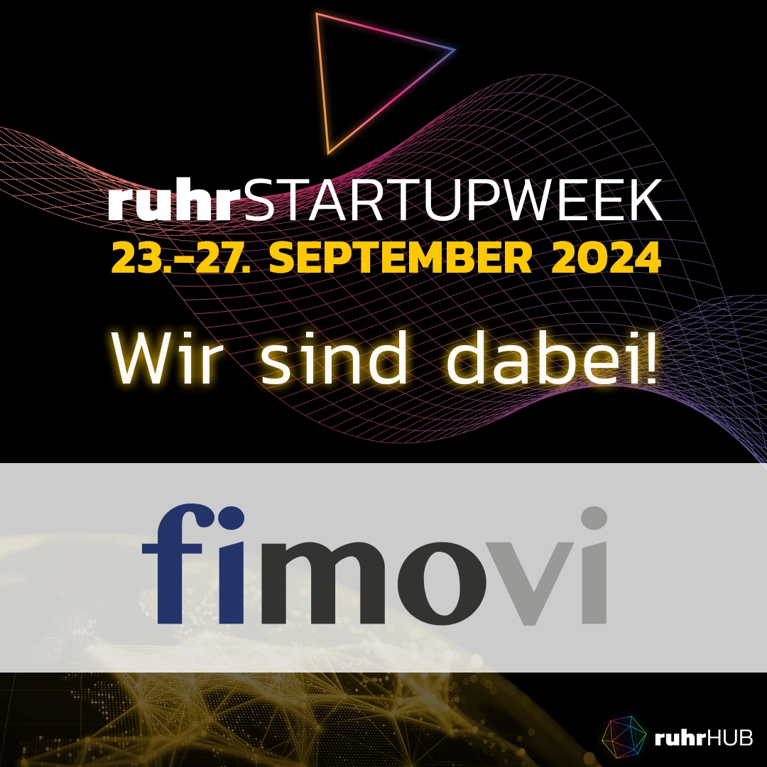 Ruhr Start Up Week 23. bis 27. September. Fimovi ist dabei!