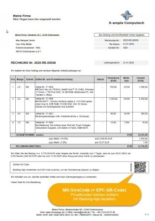 GiroCode - Mit Banking App einscannen