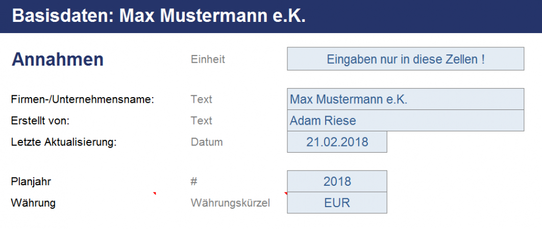 Basisdaten und Grundannahmen