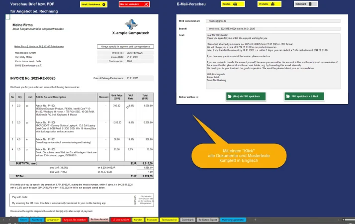 Englisch - Sprachwechsel mit einem Klick