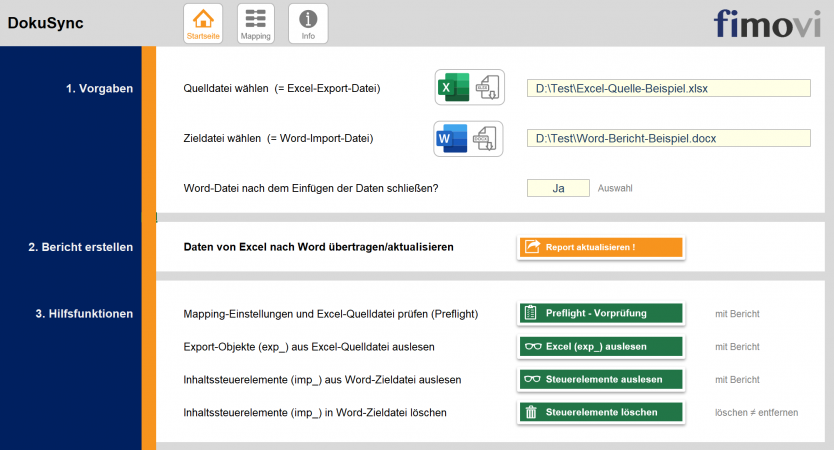 Einfache Nutzerführung, zusätzliche Hilfsfunktionen